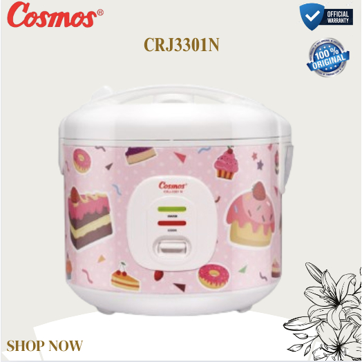 Rice Cooker Cosmos CRJ 3301N Cake - 1.8Liter/CRJ 3301N-Cake/CRJ3301N/CRJ 3301 N/ORIGINAL GARANSI