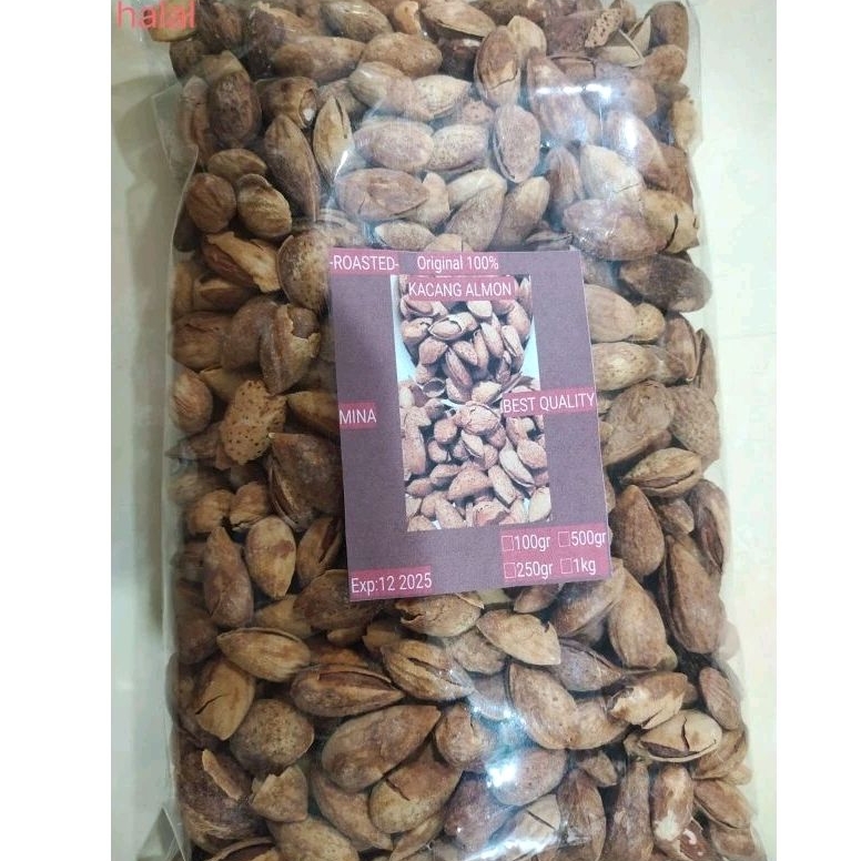 

kacang almond garing 100gr