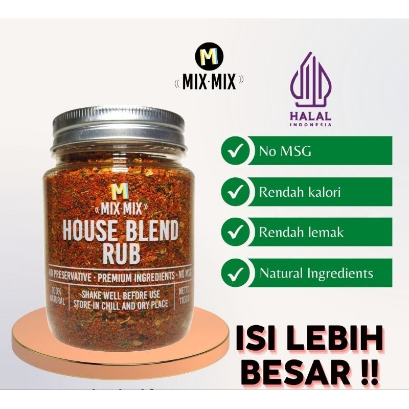 

Mixmix House Blend Rub/Bumbu Serbaguna/Grill/BBQ/Original/Spicy