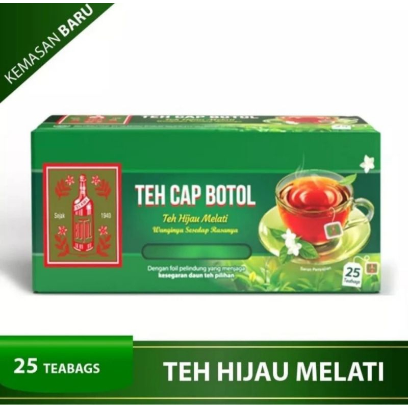 

Teh Cap Botol Teh Hijau Melati Isi 25