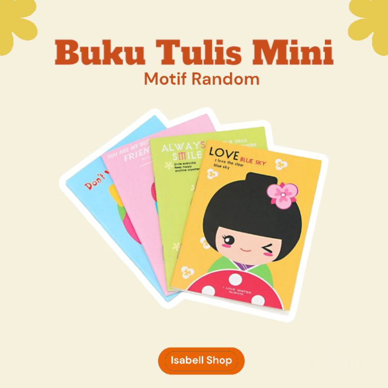 

[IS] Buku Tulis Mini Motif Kartun Note Book Mini Cartoon Mini Book Notepad Karakter Buku Tulis Memo Kecil