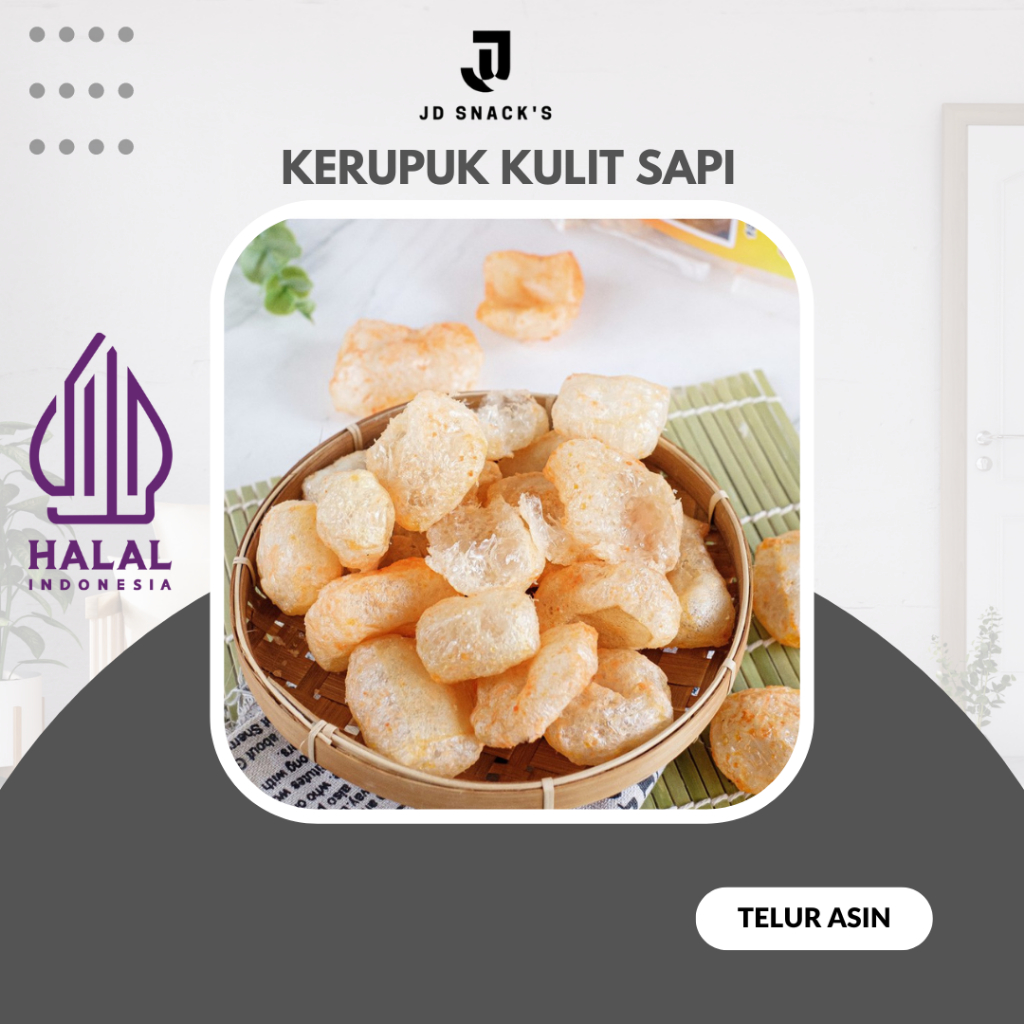 

KERUPUK KULIT DOROKDOK RAMBAK SAPI HALAL RASA TELUR ASIN