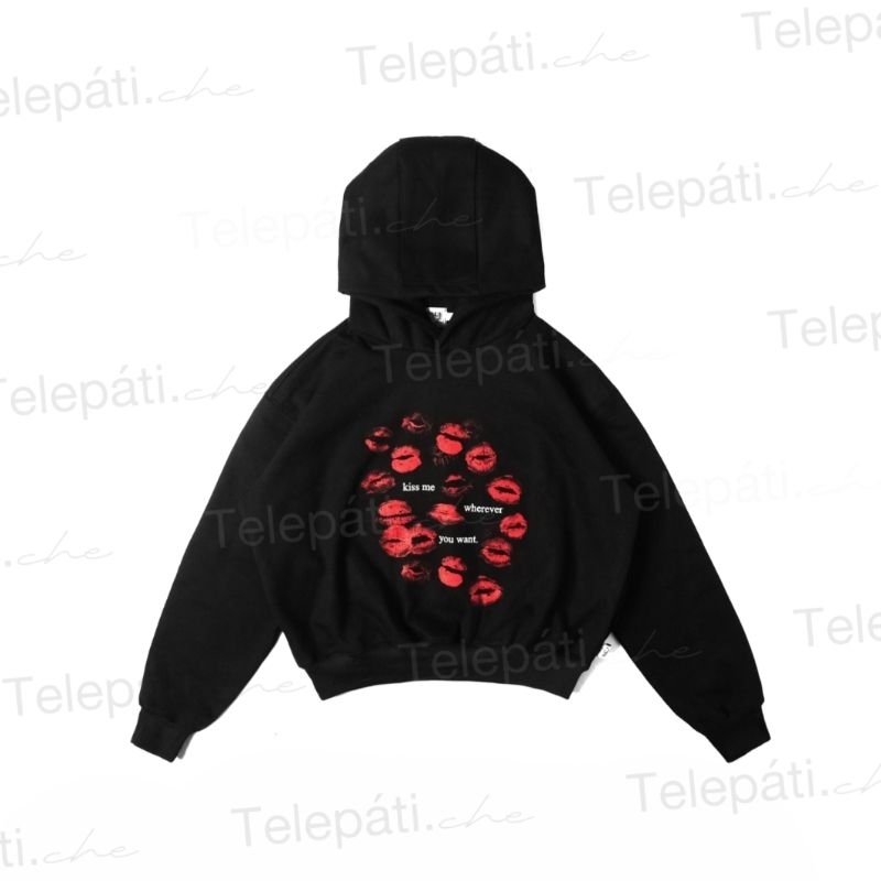 HOODIE KISS ME BLACK