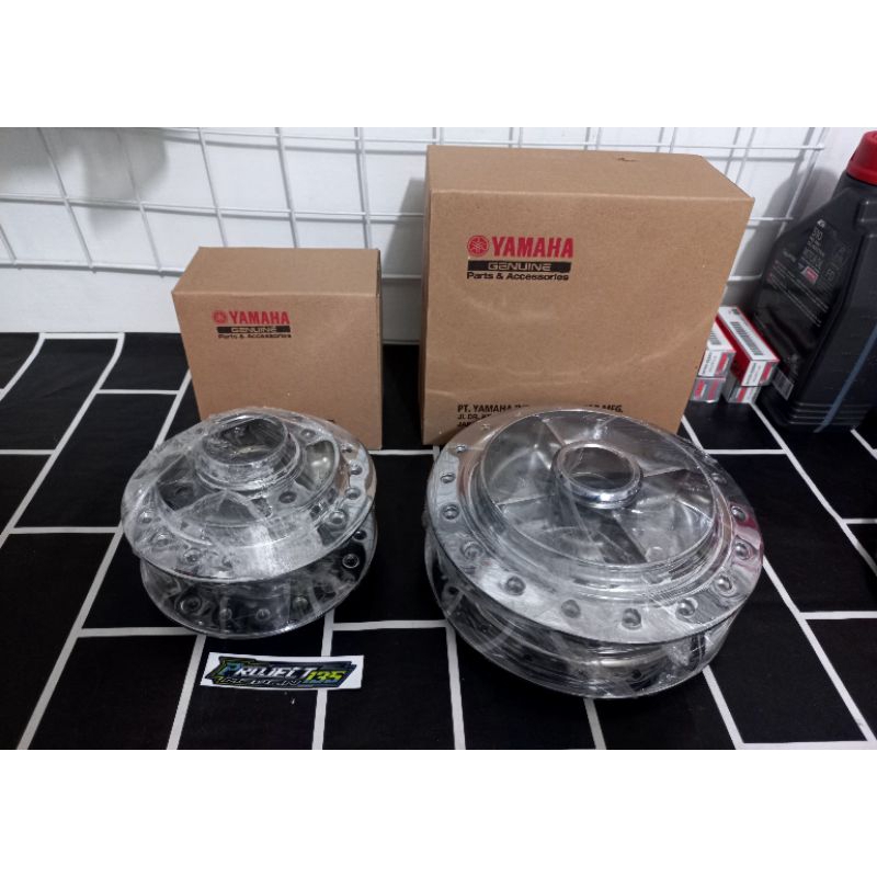 TROMOL RX KING DEPAN DAN TROMOL BELAKANG RX KING ORIGINAL CHROME