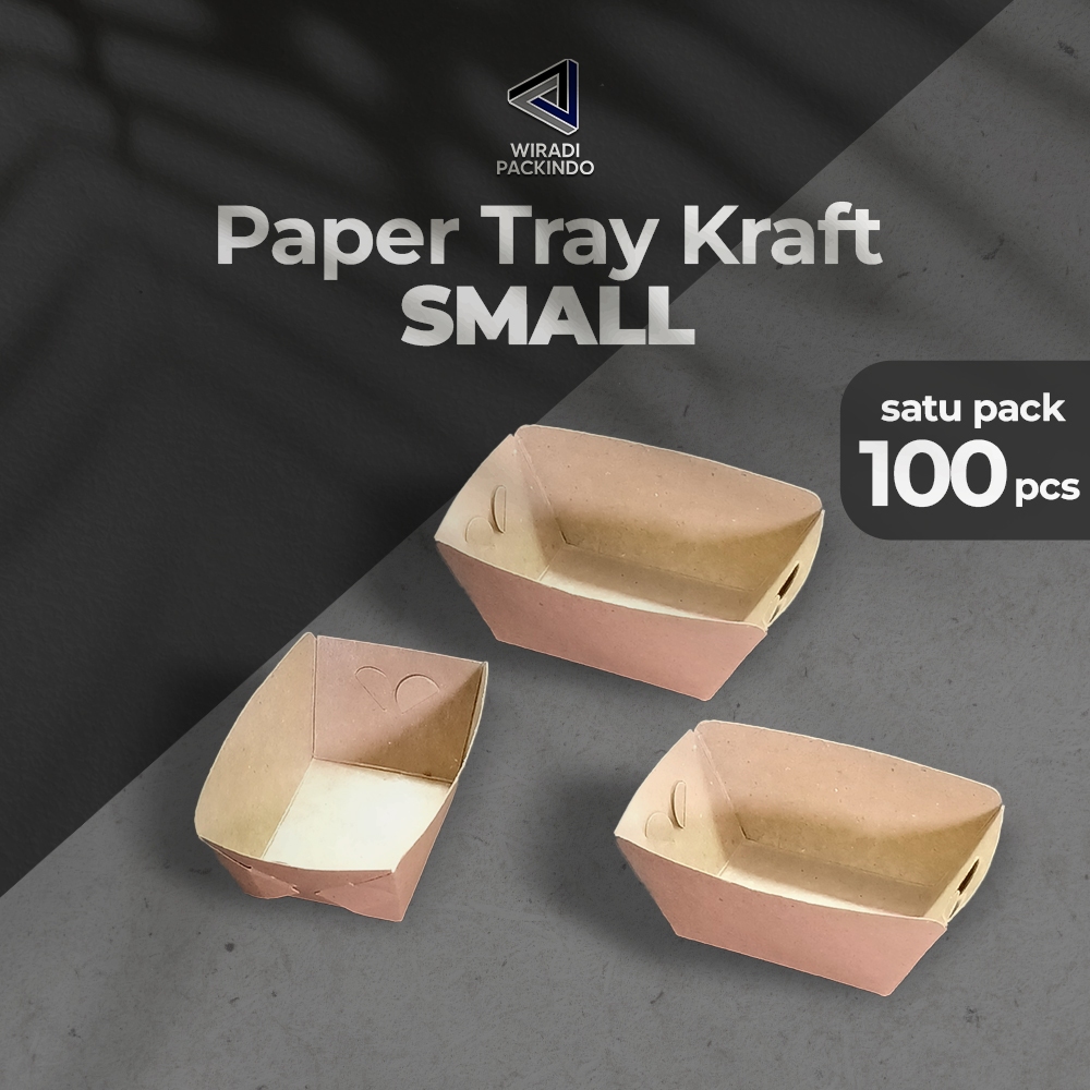 FOOD TRAY / PAPER KRAFT TRAY / OPEN TRAY / NAMPAN KERTAS SIZE S
