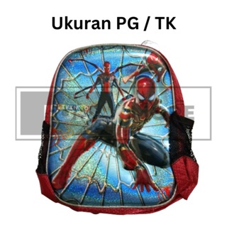 Tas Sekolah Anak Karakter 3D Marvel Spiderman Tas Ransel Anak Backpack Tas Punggung Cowok Laki-Laki 