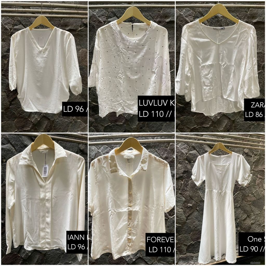 BAJU ATASAN WANITA SIMPLE FORMAL DRESS WANITA PUTIH