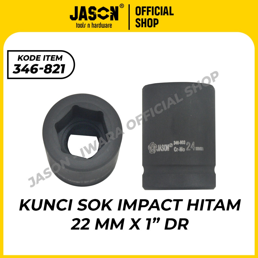 JASON KUNCI SOK IMPACT HITAM 1"DR