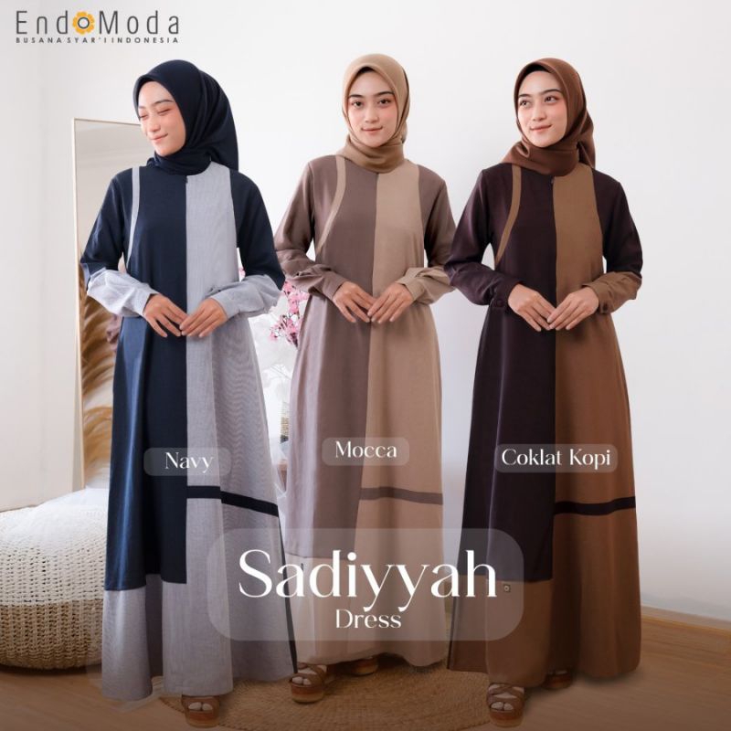 Gamis Anggun Wanita Muslimah Endomoda Gamis Sadiyah