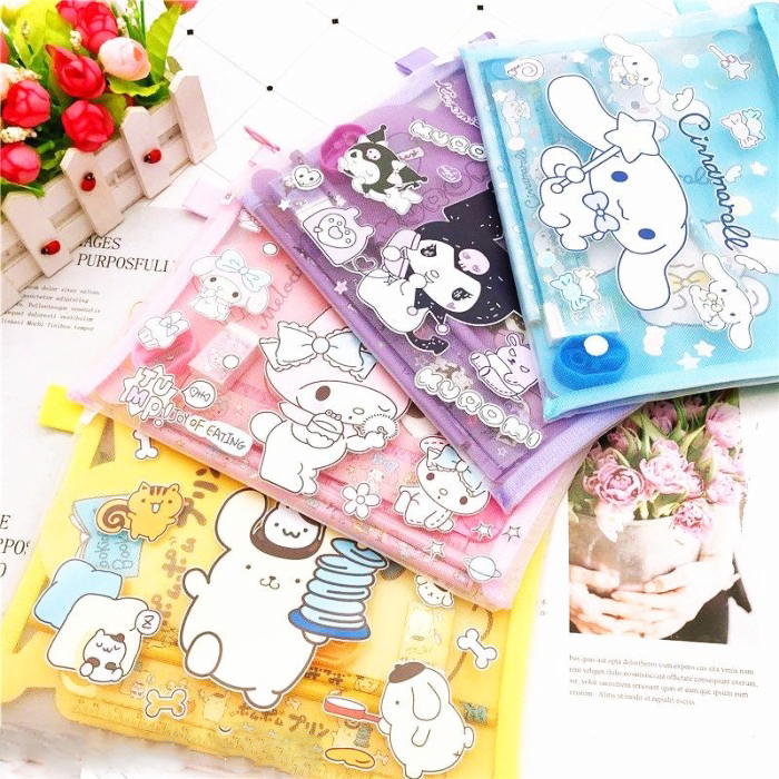 

Tas Kotak Pensil Set SANRIO Pouch Buku Souvenir Goodie Bag Stationery