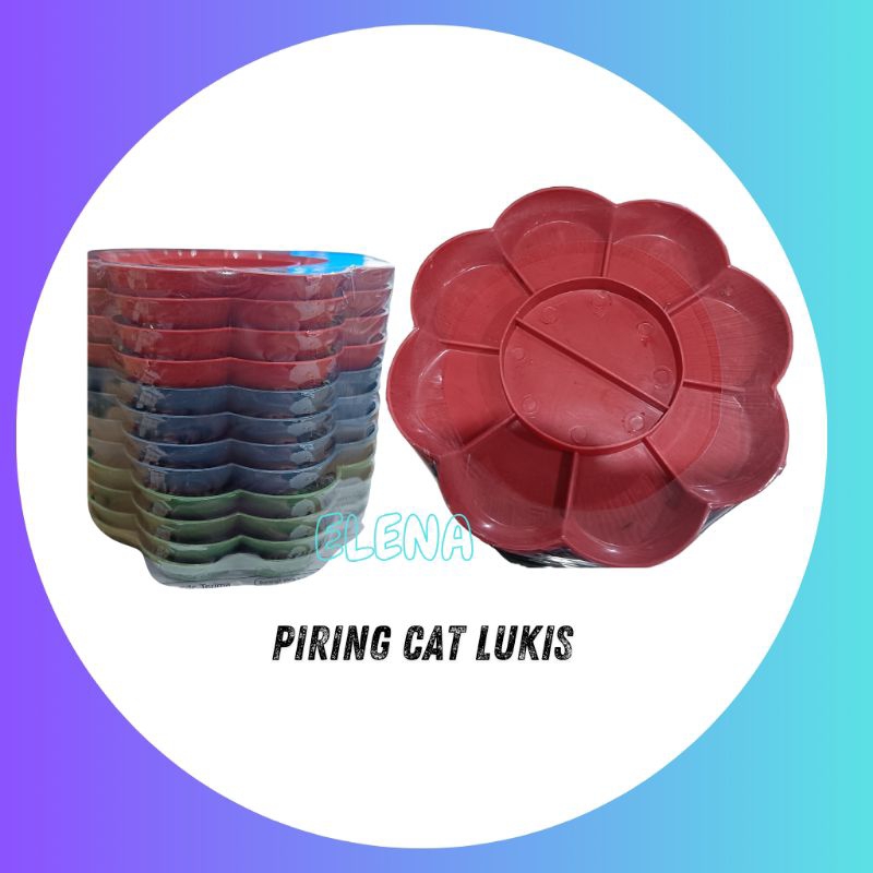 

piring cat lukis/palet cat lukis