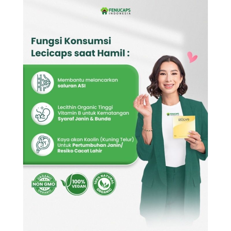 MAKASSAR - Lecicaps Suplemen Asi No. 1 (FREE GARAM EPSOM) Pencegah Mastitis | Penghilang Sumbatan | 