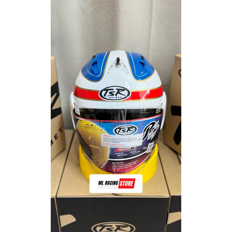 HELM/HELMET TSR RAM 4 NEW MOTIF SPENCER GOLD - HALF FACE HELMET