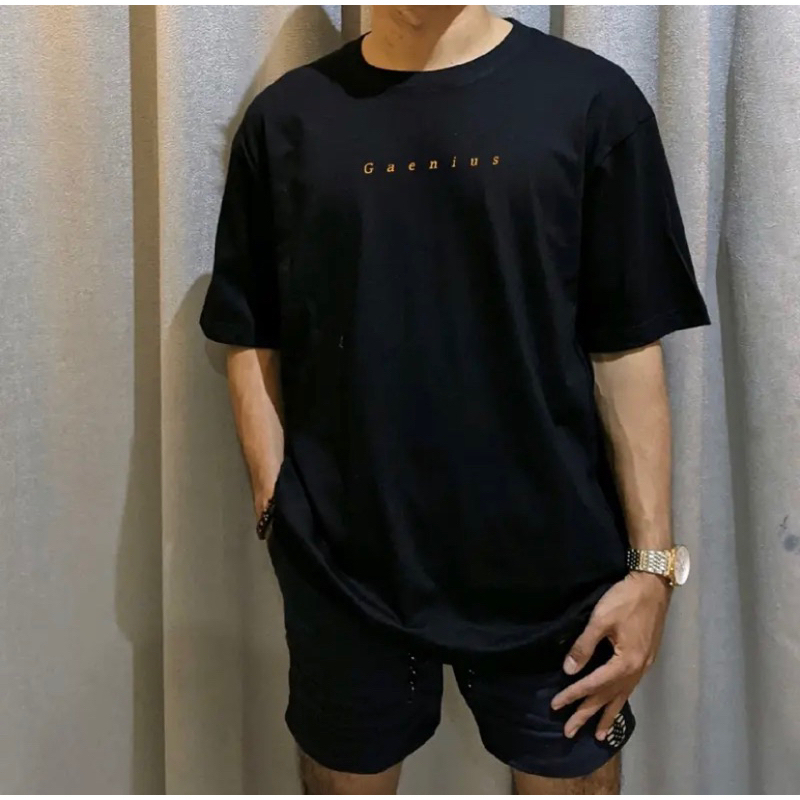 kaos distro gaenius simple original gaenius produk lokal casual combad katun nyaman cowok keren baju