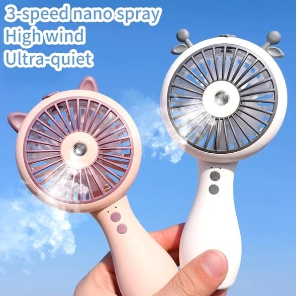 KIPAS ANGIN MINI NANO SPRAY POBLE CUTE SPRAY FAN POBLE USB