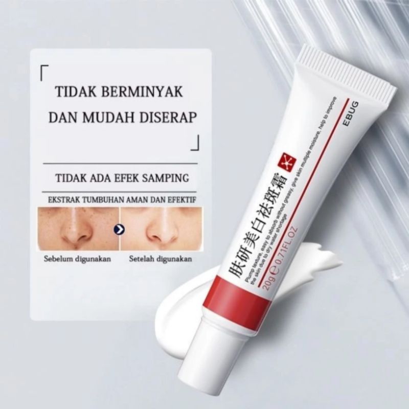 krim wajah EBUG whitening cream pelembab pemutih dan menghilangkan flek dan bintik