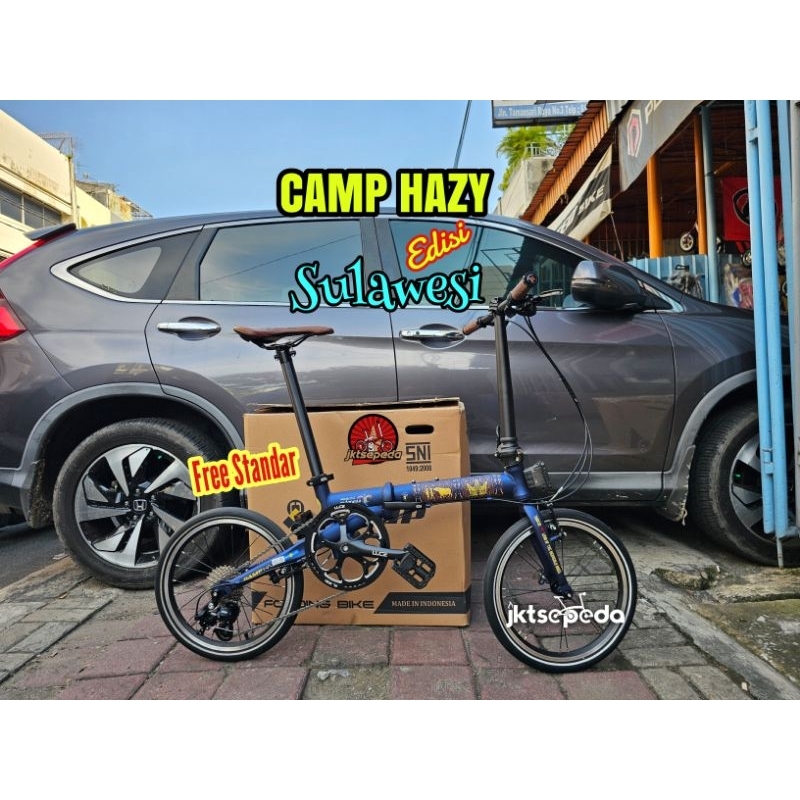 Sepeda Lipat Camp Hazy 9 speed Edisi Sulawesi