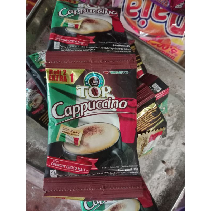 

1 renteng top cappucino isi 15 pcs