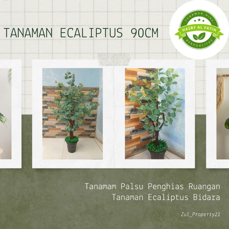Tanaman Palsu Bidara / Tanaman Palsu Ecaliptus 90cm
