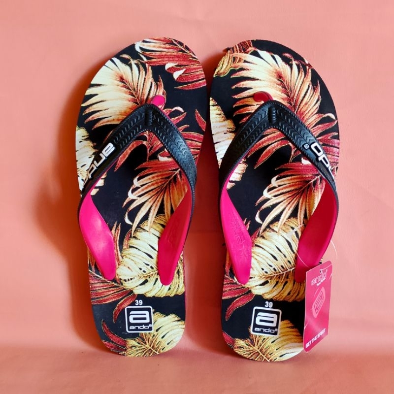 SANDAL ANDO FOREST PRIA - SANDAL JAPIT COWOK MOTIF DAUN