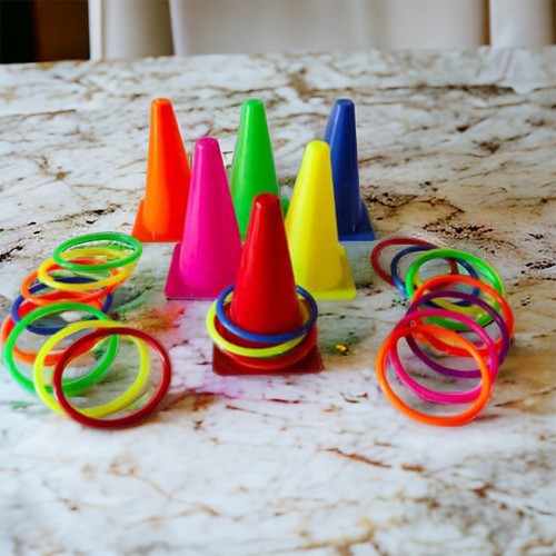 LEMPAR GELANG CONE RING RINTANGAN / MAINAN LEMPAR GELANG KECIL // MAINAN EDUKASI ANAK /LEMPAR GELANG