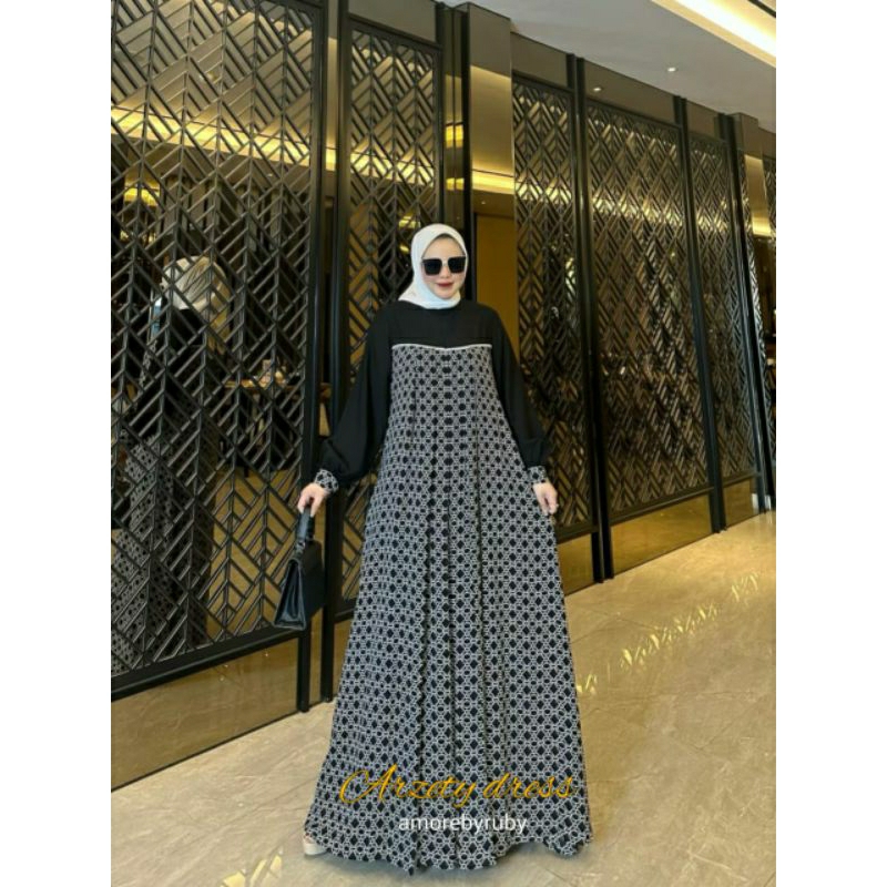 gamis motif Lionel Richie Amore by ruby edisi Arzeti dress gamis kekinian