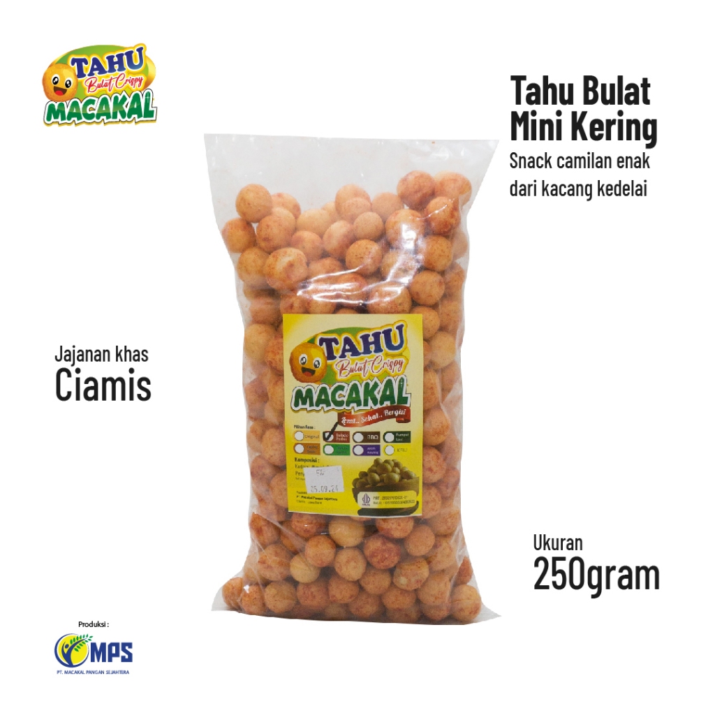 

Tahu Bulat Mini Kering Crispy MACAKAL Berat 250gram (1/4kg)