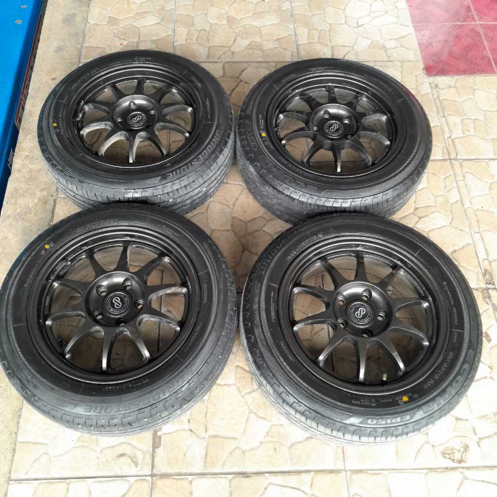 VELG SECOND MURAH ENKEI TARMAC RING 16 LUBANG 5 PAKET BAN 195 60 R16 PNP XL7 ERTIGA XOVER APV