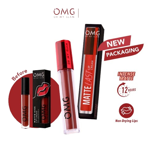 OMG OH MY GLAM MATTE KISS LIP CREAM HALAL - LIPSTICK - LIPSTIK