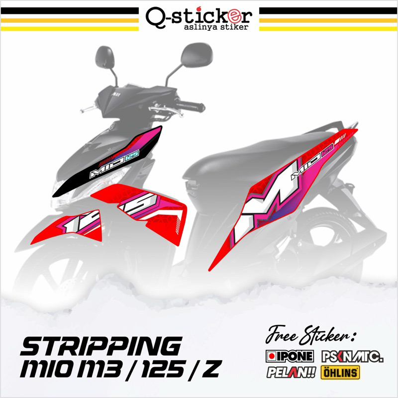 Stiker Mio 125/M3 / Sticker Stripping Mio 125/M3 - ORIGINAL RED