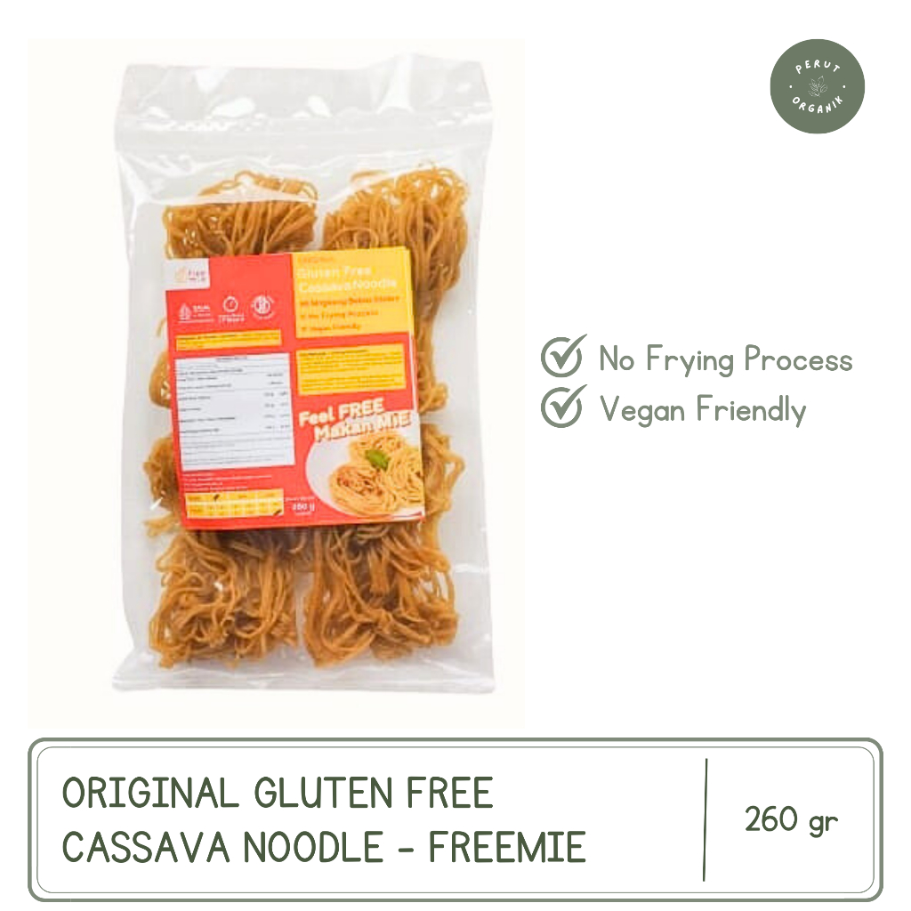 

Mie Singkong Original Gluten Free / Original Gluten Free Cassava Noodle 260 gr - Freemie