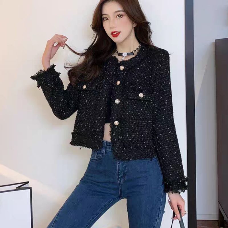 Blezer Wanita, Blezer Korea, Size XL, Blezer Vest tweed Import, Atasan Wanita Import , Baju Wanita, 