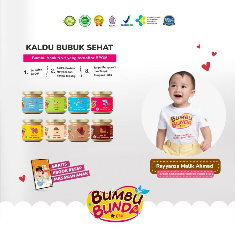 

Bumbu Bunda Elia BPOM Kaldu MPASI | Kaldu Anak | Kaldu Bayi Non Gula Garam | Kaldu Non MSG | Kaldu Organik | Kaldu Ayam Kampung Kaldu Sapi Kaldu Salmon Kaldu Jamur Kaldu Tuna Kaldu Udang Kaldu Teri Kaldu Hati Ayam