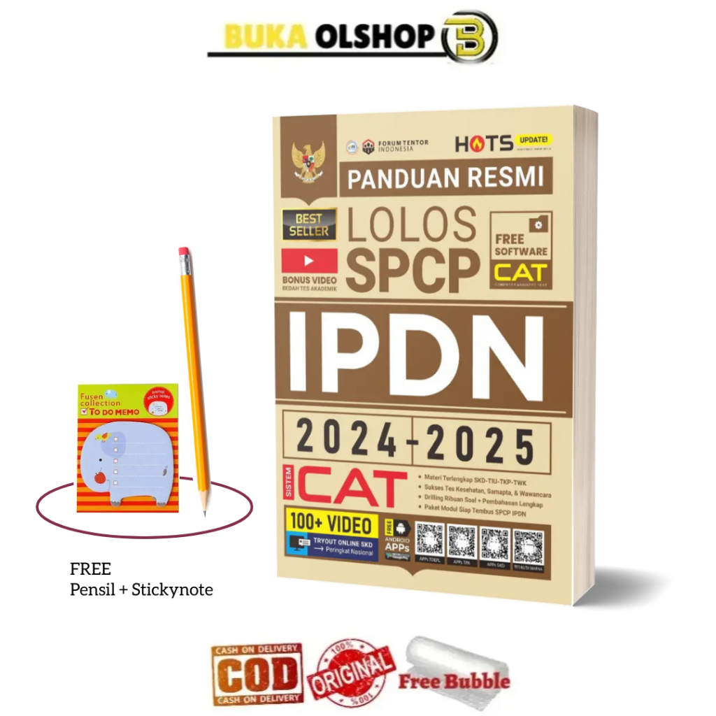 Buku Soal Seleksi Penerimaan Calon Praja Panduan Resmi Lolos SPCP IPDN 2024 2025 Tes Masuk IPDN Bidi