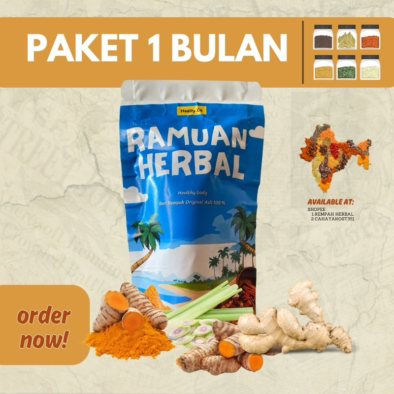 

(PROMO) Paket Ramuan Herbal Organik 1 Bulan 250g | RESEP SEHAT Jsr USTADZ ZAIDUL AKBAR | Kebugaran Tubuh | DIET | MAAG | HAID | DRINK | JAHE ORGANIK | KUNYIT ORGANIK| SEREH ORGANIK | LENGKUAS ORGANIK | BUBUK Ramuan Asmara (GROSIR)