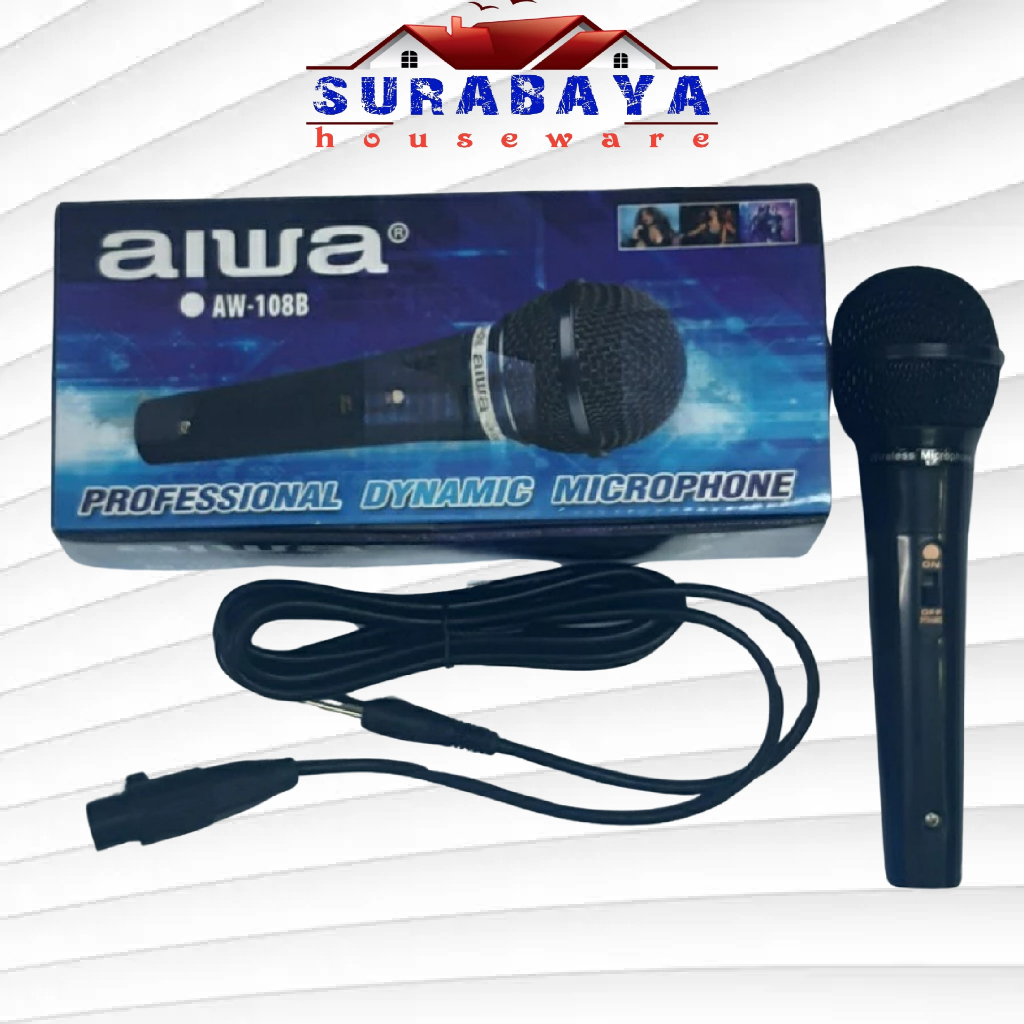 MICROPHONE KABEL AIWA 108, mic cabel aiwa 108