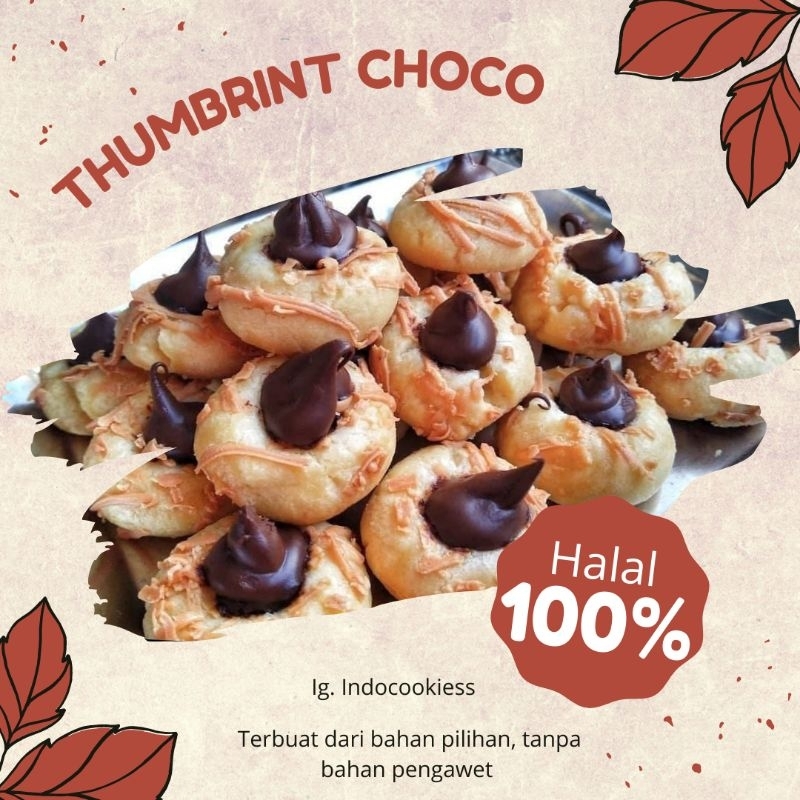 

Thumbrint choco kue kering enak halal kemasan toples 250gr