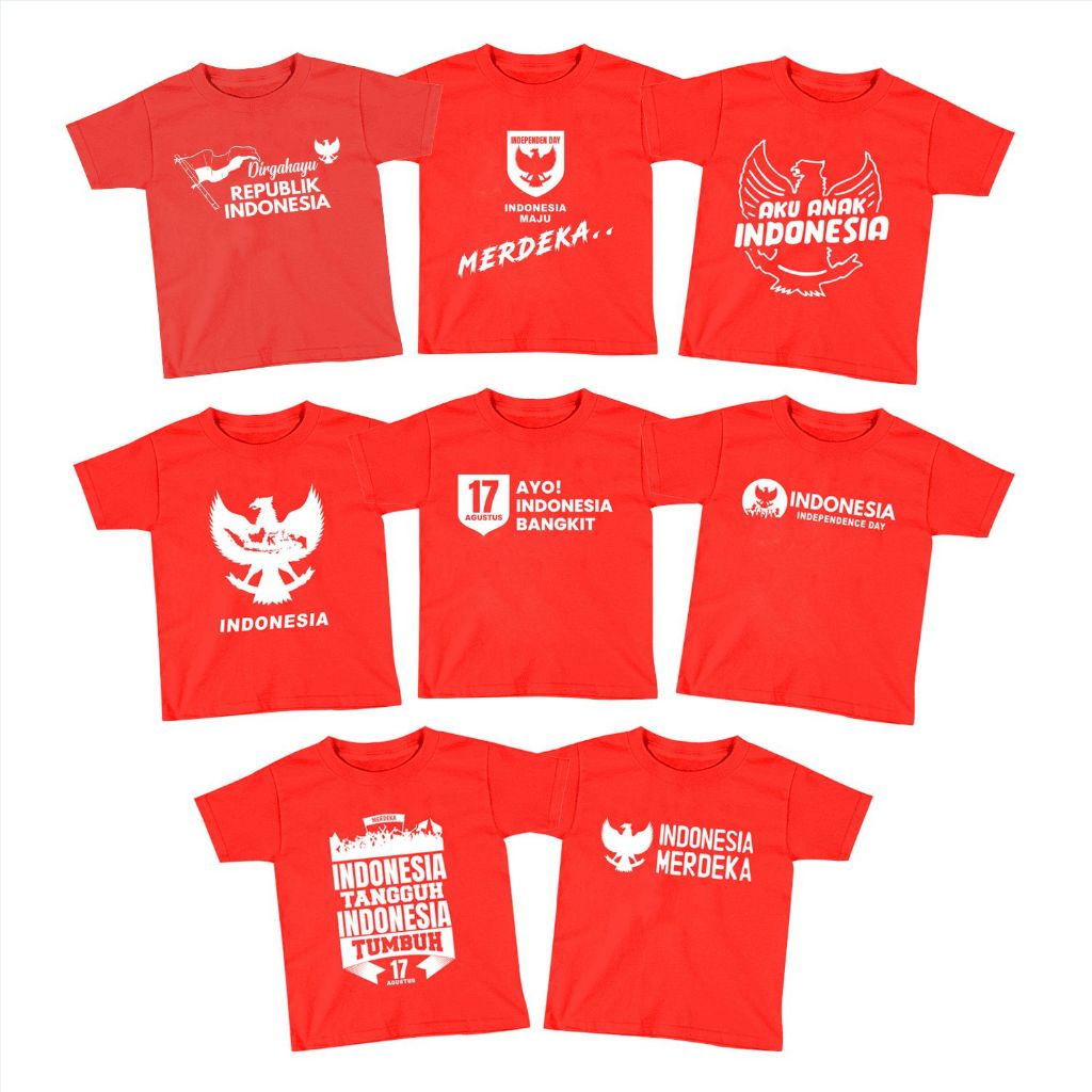 Kaos HUT RI 77 2022 / Baju 17 Agustus 1945 2022 / Kaos 17 Agustusan Couple 17 Kemerdekaan Agustusan 