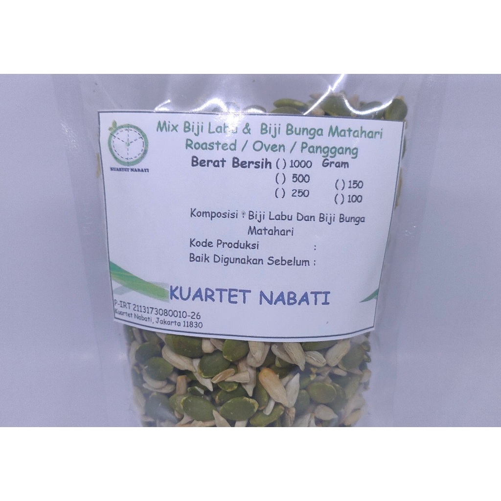 

250gr Mix Biji Labu / Pumpkin Seeds & Biji Bunga Matahari / Sunflower Seeds - Kupas