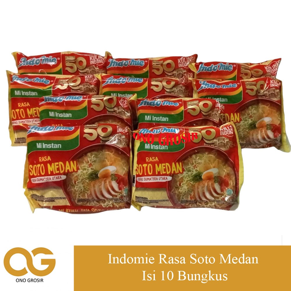 

INDOMIE SOTO MEDAN Isi 10 Bungkus / Mie Instan Rasa SOTO MEDAN Yang Nikmat dan Mengenyangkan Isi 10 Bungkus - ONO GROSIR