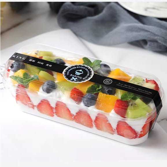 [10pcs] Mika Dessert Box Korean Premium - Kotak Mika Puding Tiramisu Cheesecuit Persegi Panjang