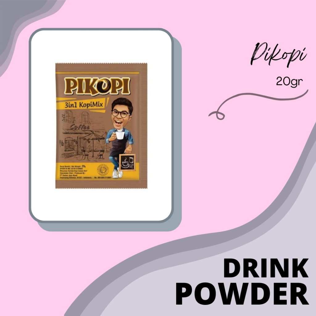 

DRINK POWDER | BUBUK MINUMAN | SERBUK MINUMAN | PIKOPI KOPI MIX | PIKOPI 20GR