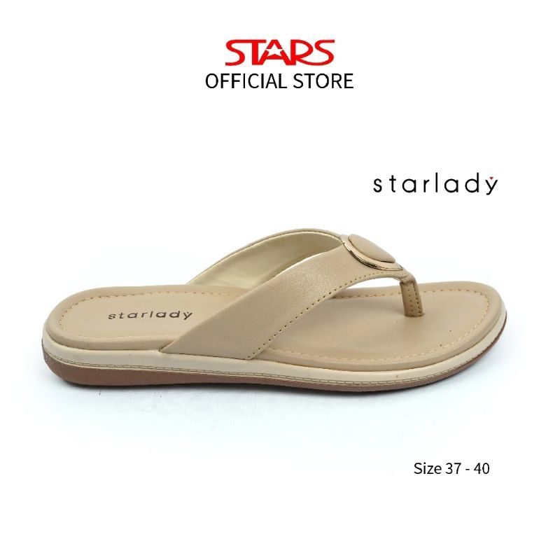 starlady sandal jepit wanita cream