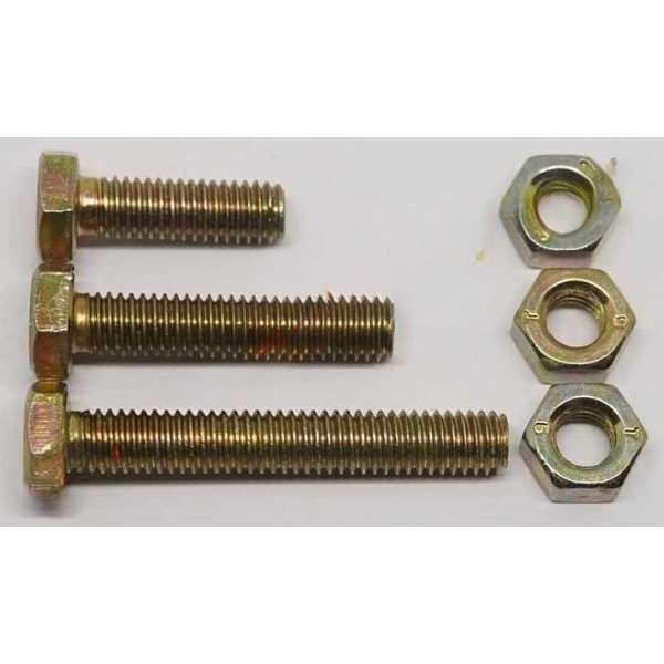 Baut Mur Besi Kuning M12 x 60mm