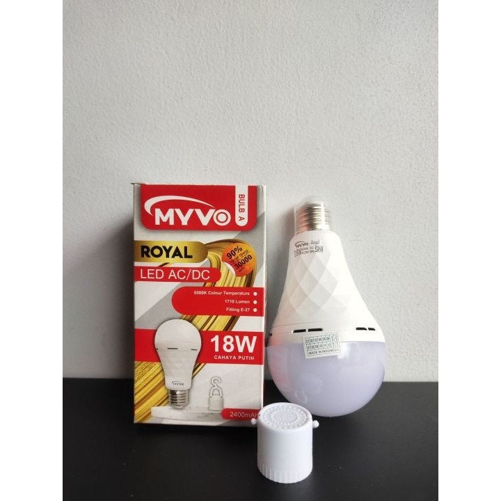 Lampu Emergency 18 watt myvo/lampu  LED Bulb Myvo Royal 18 watt