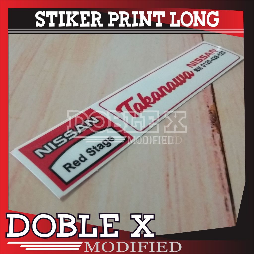 STICKER KACA DEPAN MOBIL SUNSTRIPE NISSAN RED STAGE