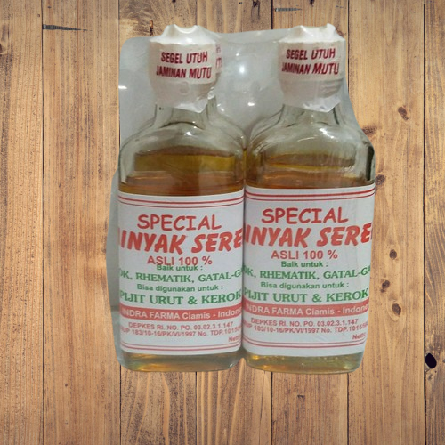 1botol minyak gosok sereh / minyak sereh / minyak urut sereh / minyak pijat sereh asli / minyak enco