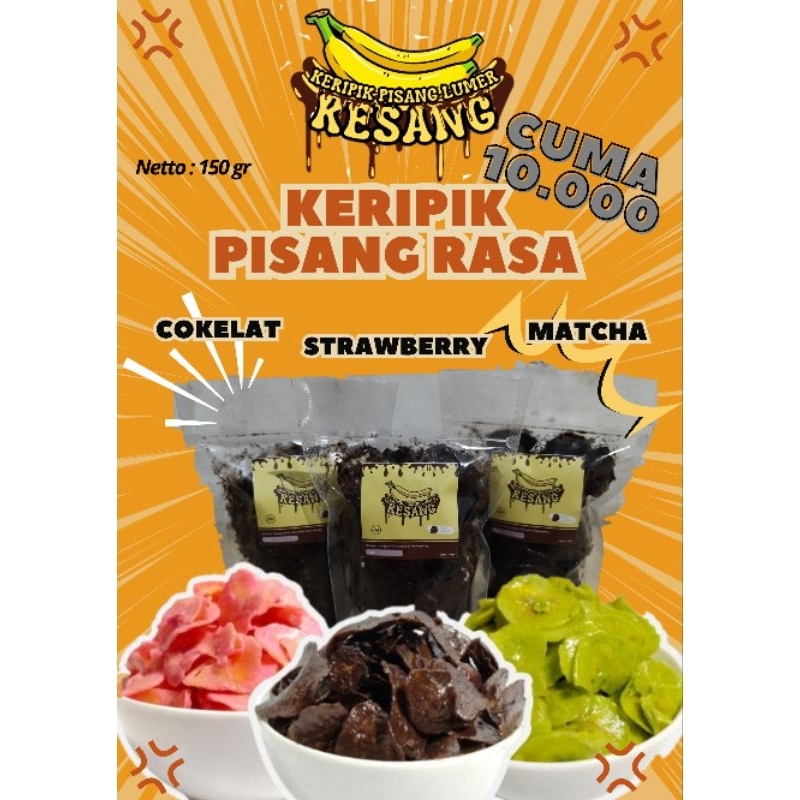 

Keripik Pisang Lumer KESANG Rasa COKELAT, STRAWBERRY, MATCHA