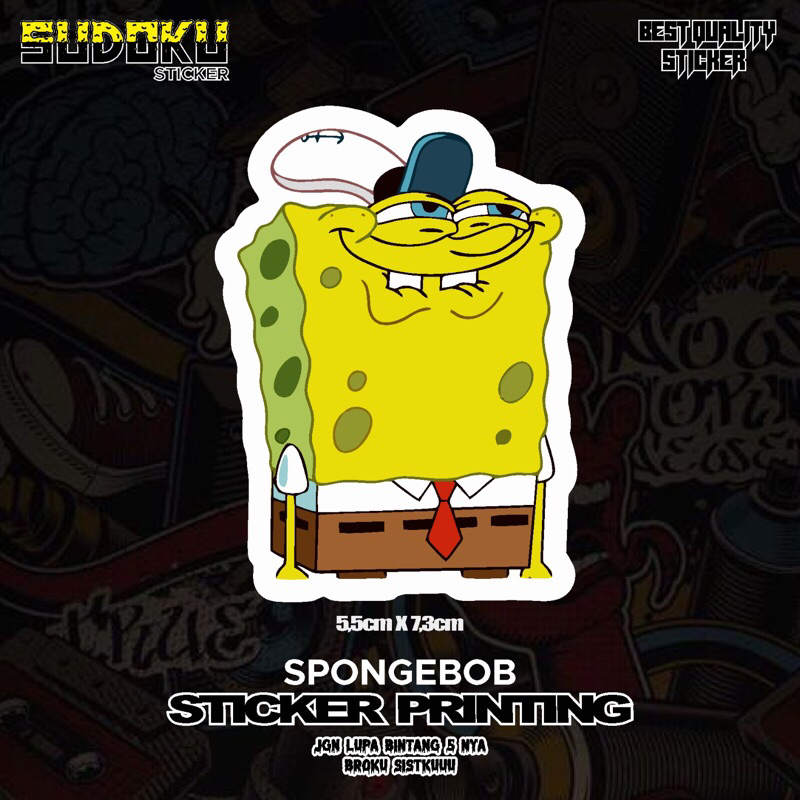 

STICKER STIKER PRINTING SPONGEBOB V1 LUCU VIRAL