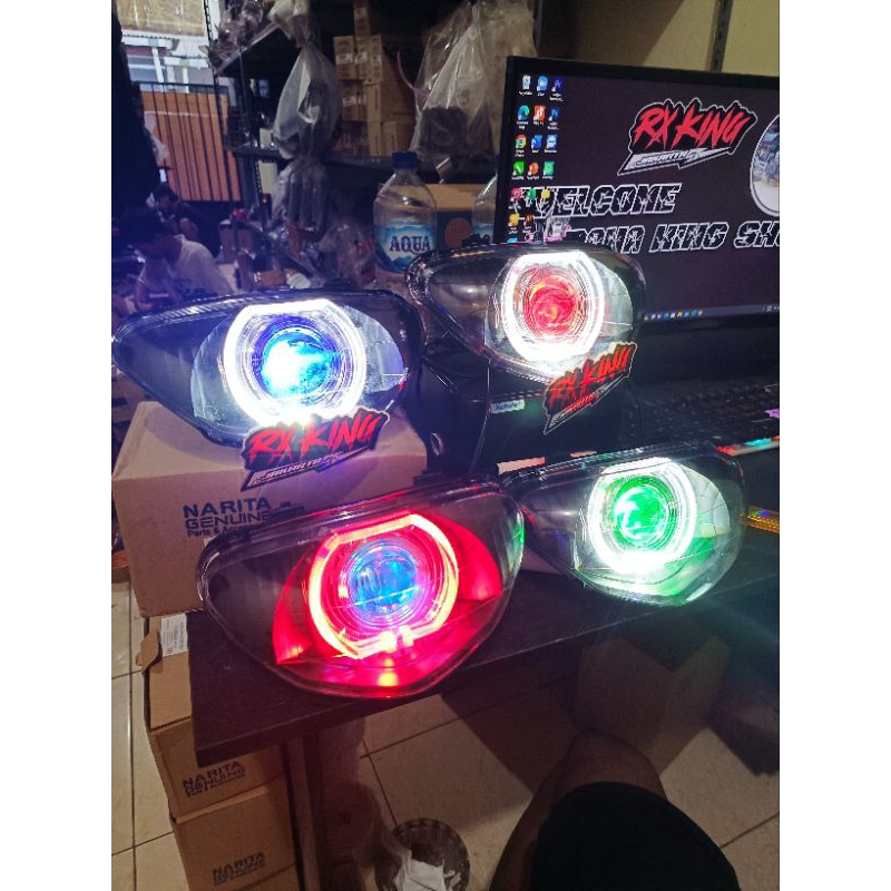 reflektor lampu depan mio sporty mio lama modif semi billed super